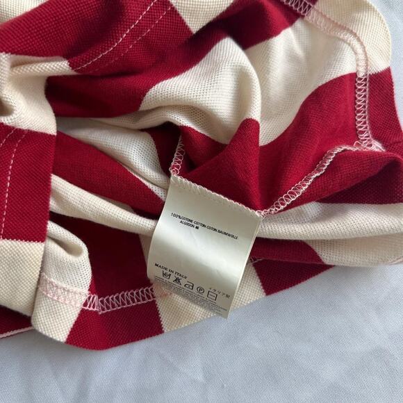 Maison Martin Margiela 2008 Red and Off White Striped Jersey T-Shirt - Picture 6 of 8